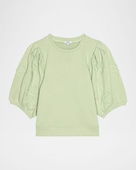 Rails Camy Floral Puff-Sleeve Sweatshirt