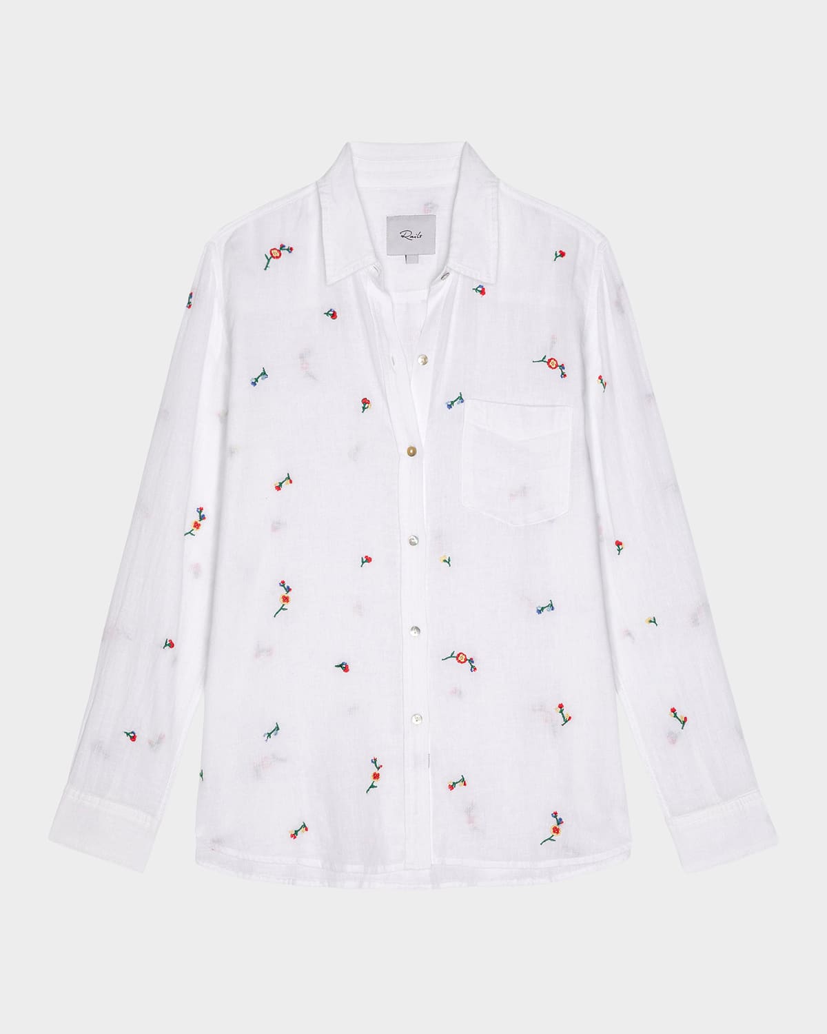 Rails Charli Embroidered Linen Shirt