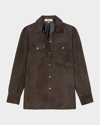 Rails Dean Suede Flap-Pocket Shirt