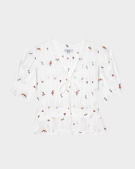 Rails Fontaine Embroidered Cotton Top