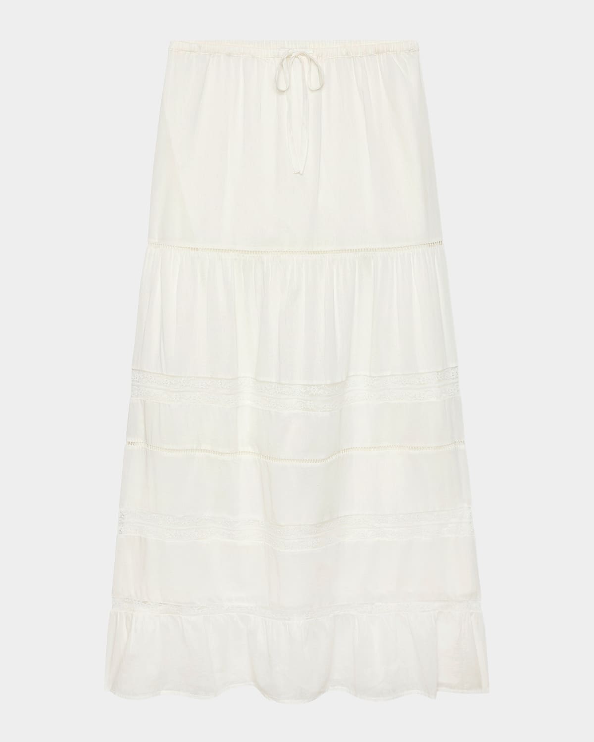 Rails Hettie Lace-Inset Poplin Maxi Skirt