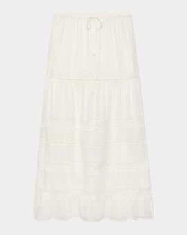 Rails Hettie Lace-Inset Poplin Maxi Skirt