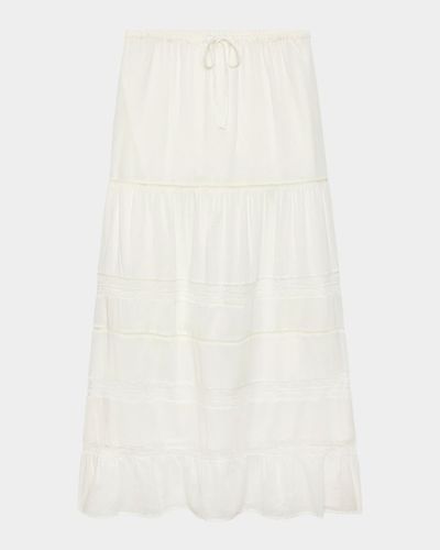 Rails Hettie Lace-Inset Poplin Maxi Skirt