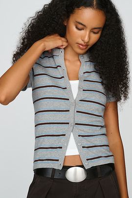 Rails Kylie Cashmere Cotton Short Sleeve Cardigan Top