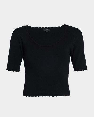 Rails Louanna Scallop-Trim Crop Top