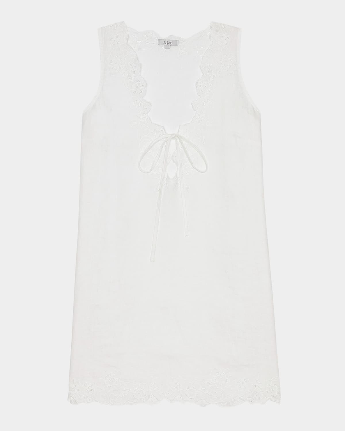 Rails Lunetta Embroidered Linen Shift Dress