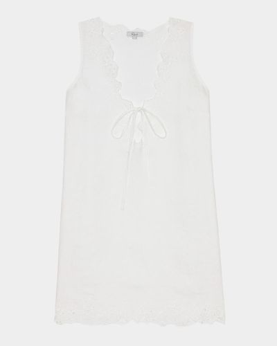 Rails Lunetta Embroidered Linen Shift Dress