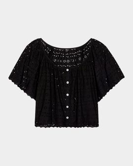 Rails Miller Short-Sleeve Eyelet Top
