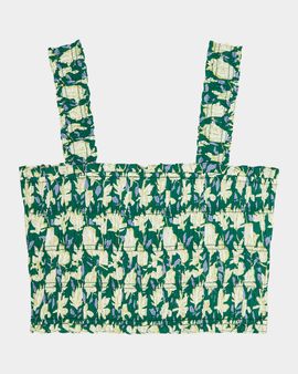 Rails Quinn Floral Smocked Crop Top