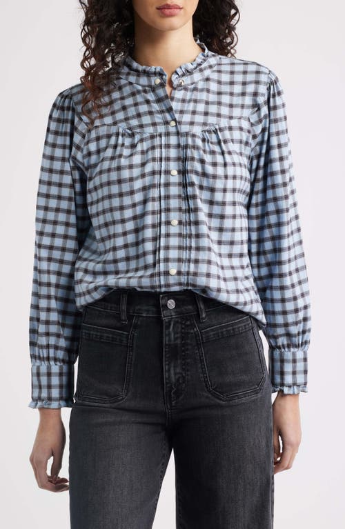 Rails Rails Alanna Ruffle Check Organic Cotton Snap-Up Shirt