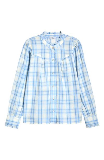 Rails Rails Alanna Ruffle Plaid Organic Cotton Snap-Up Shirt