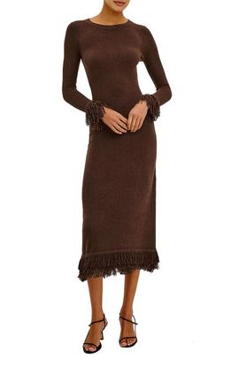 Rails Rails Alejandra Fringe Long Sleeve Midi Dress