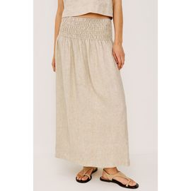 Rails Rails Alessa Smock Waist Linen Maxi Skirt