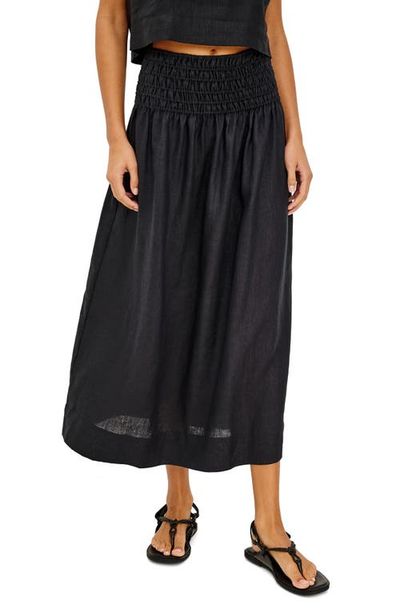 Rails Rails Alessa Smock Waist Linen Skirt