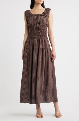 Rails Rails Anastasia Shirred Sleeveless Maxi Dress