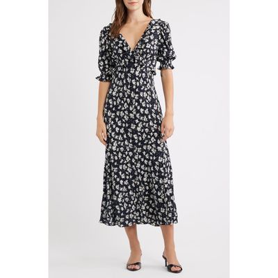 Rails Rails Annmarie Floral Chiffon Midi Dress