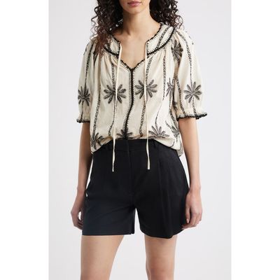 Rails Rails Belina Embroidered Elbow Sleeve Top