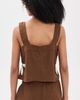 RAILS RAILS Calais Linen Blouse Cocoa Floral Embroidery - 3