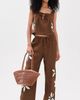 RAILS RAILS Calais Linen Blouse Cocoa Floral Embroidery - 5