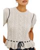 Rails Rails Chandi Cable Knit Ruffle Hem Sweater - 4