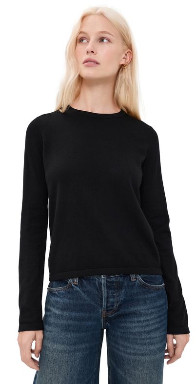 RAILS RAILS Cotton Cashmere Long Sleeve Tee Black