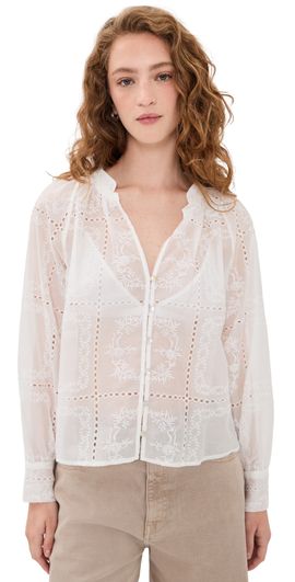 RAILS RAILS Francine Blouse Ivory Handkerchief