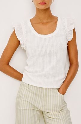 Rails Rails Giovanna Pointelle Stitch Top