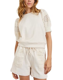 Rails Rails Kimberly Eyelet Short Sleeve Sweatshirt