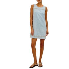 Rails Rails Lindsey Whipstitch Detail Denim Shift Minidress