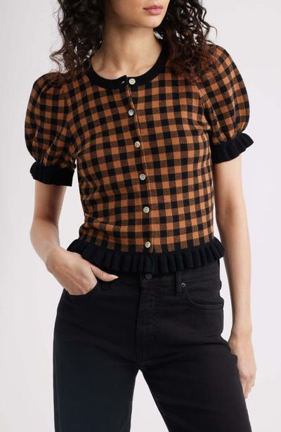 Rails Rails Lora Gingham Short Sleeve Cardigan
