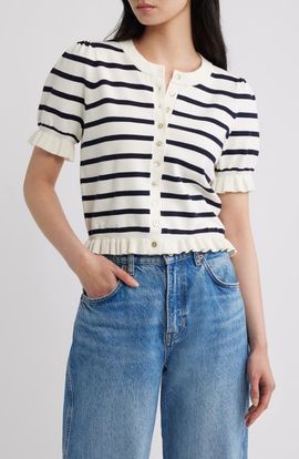 Rails Rails Lora Stripe Short Sleeve Cardigan