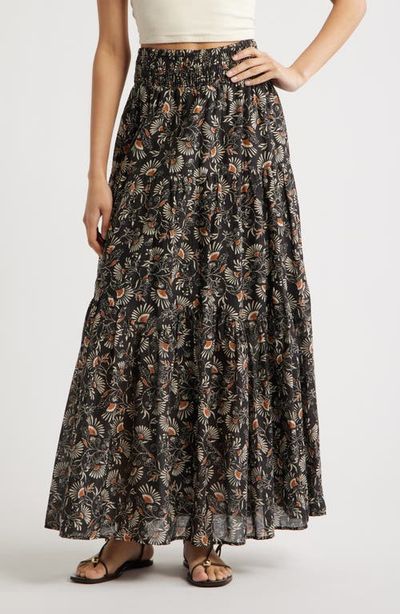 Rails Rails Peony Floral Tiered Cotton Maxi Skirt
