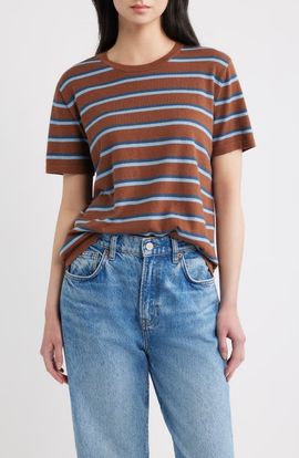 Rails Rails Stripe Cotton & Cashmere T-Shirt