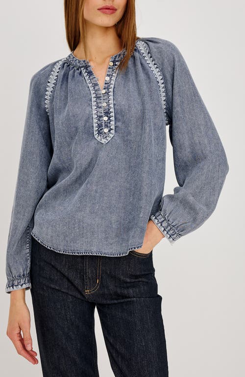 Rails Rails Tali Embroidered Split Neck Top