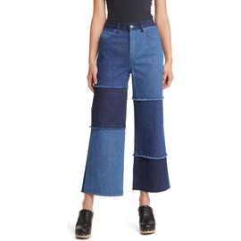 Rails Rails The Getty Patchwork High Waist Crop Wide Leg Jeans