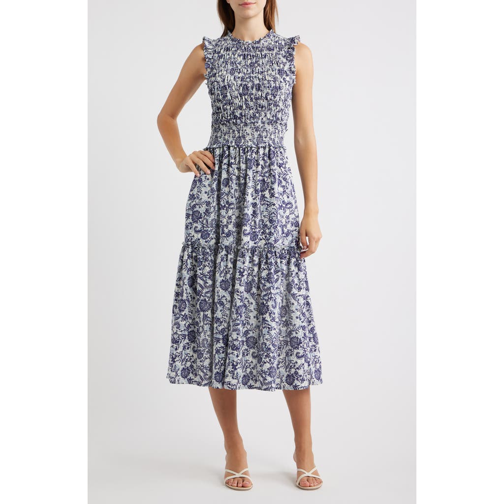 Rails Rails Vivier Smocked Midi Dress