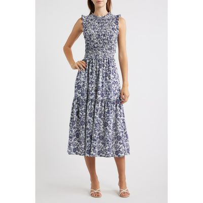 Rails Rails Vivier Smocked Midi Dress