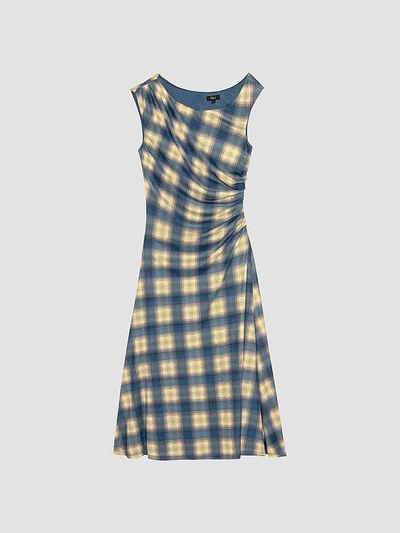 Rails Women's Sorra Draped Plaid Midi Dress