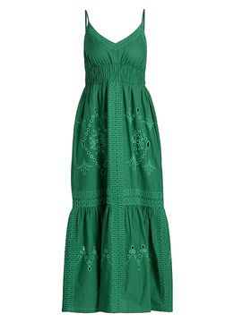 Rails Women's Blair Eyelet-Embroidered Cotton A-Line Midi-Dress