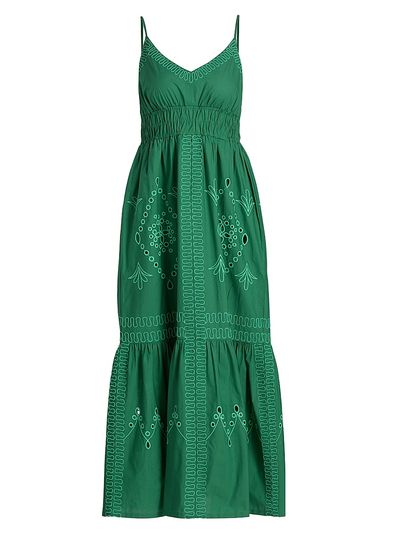 Rails Women's Blair Eyelet-Embroidered Cotton A-Line Midi-Dress