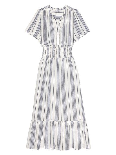 Rails Women's Brent Linen-Blend Striped Midi-Dress