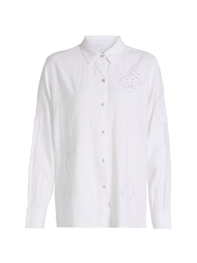 Rails Women's Charli Eyelet Embroidered Linen-Blend Shirt
