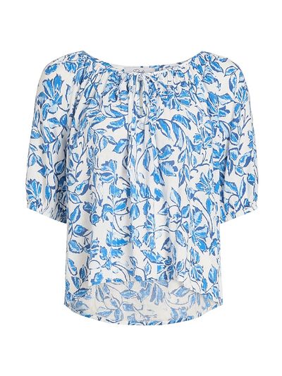 Rails Women's Kirstie Botanical Print Linen-Blend Top