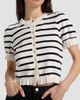Rails Women's Lora Striped Ruffle-Trim Cardigan - 6