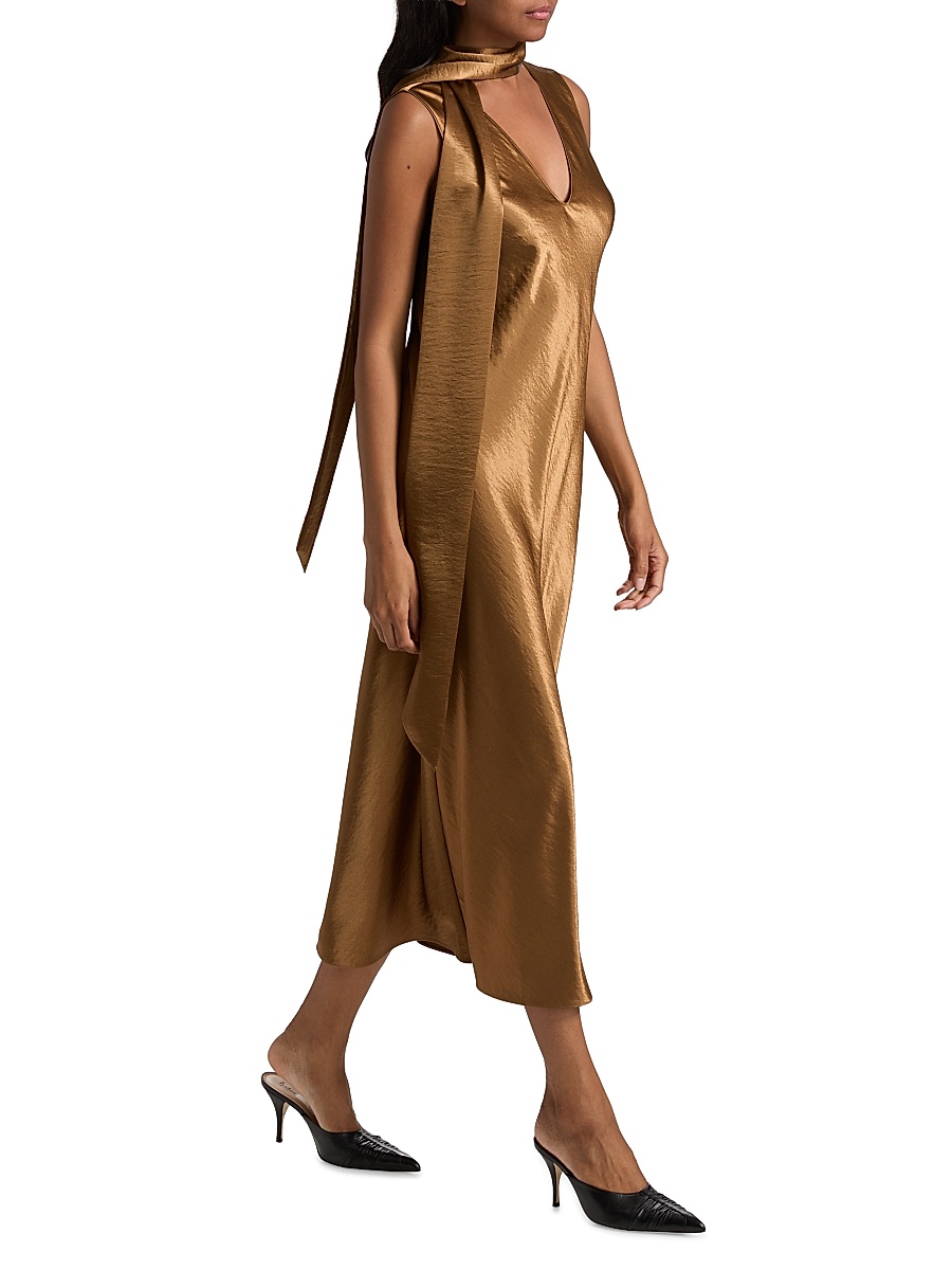 Rails - Women's Lorenza Scarf-Detail Bias-Cut Satin Maxi Dress