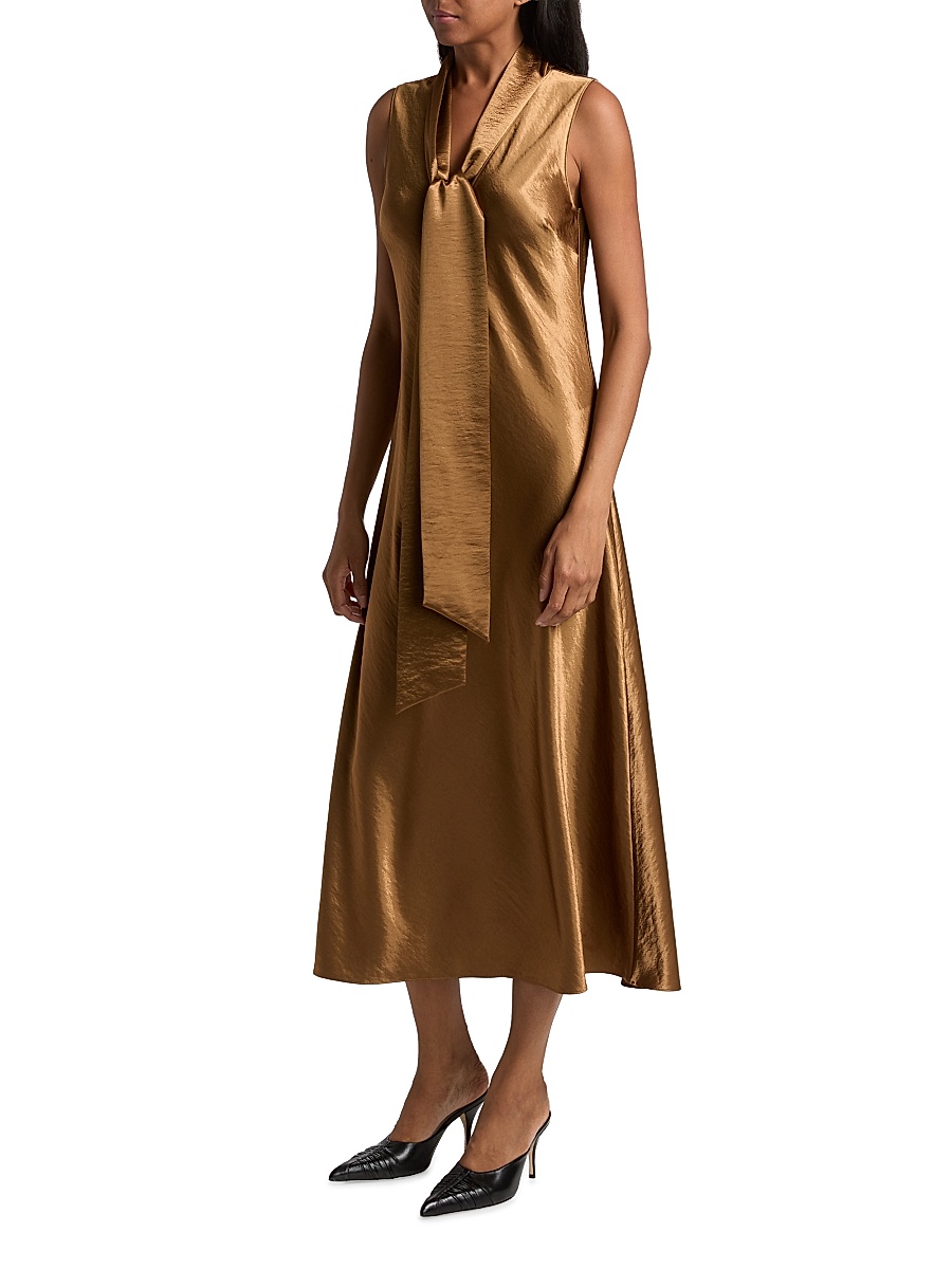 knee length dresses for ladies Lorenza Plum Brown Maxi Dress, S main image 0