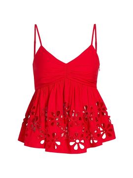 Rails Women's Meru Embroidered Cut-Out Tank