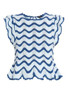 Rails Women's Striped Cotton-Blend Pointelle-Knit Tank