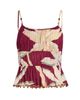 Rails Women's Theda Palm Print Cotton Peplum Crop Top - 1