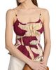 Rails Women's Theda Palm Print Cotton Peplum Crop Top - 6